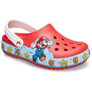 Crocs Fun Lab Super Mario Lights Clog Cervene - Detske Dreváky